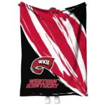 western kentucky hilltoppers brushstrokes red white blanket best selling