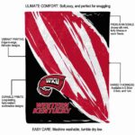 western kentucky hilltoppers brushstrokes red white blanket best selling