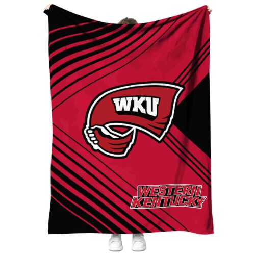 western kentucky hilltoppers diagonal stripes red blanket best selling