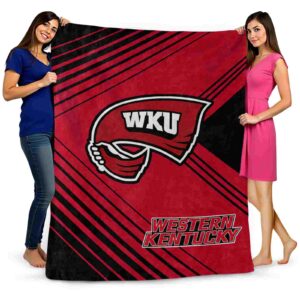 western kentucky hilltoppers diagonal stripes red blanket fashion forward