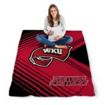 western kentucky hilltoppers diagonal stripes red blanket high quality