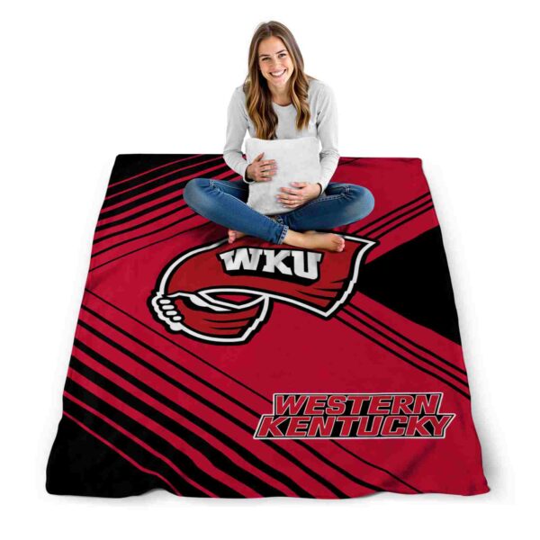 western kentucky hilltoppers diagonal stripes red blanket high quality