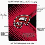 western kentucky hilltoppers diagonal stripes red blanket new arrival