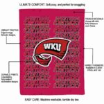 western kentucky hilltoppers fan pride red blanket new arrival