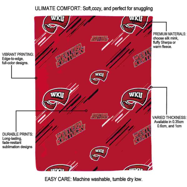 western kentucky hilltoppers fan spirit red blanket new arrival