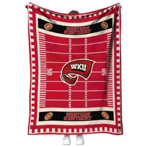 western kentucky hilltoppers football field red blanket best selling