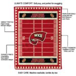 western kentucky hilltoppers football field red blanket best selling