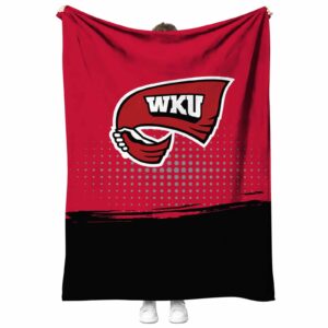 western kentucky hilltoppers gradient dots red blanket best selling