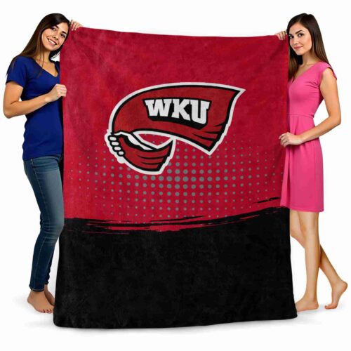 western kentucky hilltoppers gradient dots red blanket fashion forward