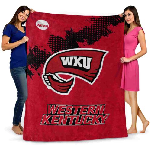 western kentucky hilltoppers grunge texture red blanket fashion forward