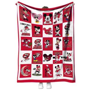 western kentucky hilltoppers mickey minnie red white blanket best selling