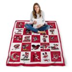western kentucky hilltoppers mickey minnie red white blanket high quality