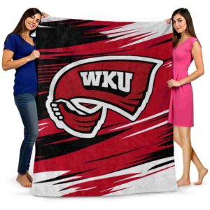 western kentucky hilltoppers paint streaks red white blanket fashion forward