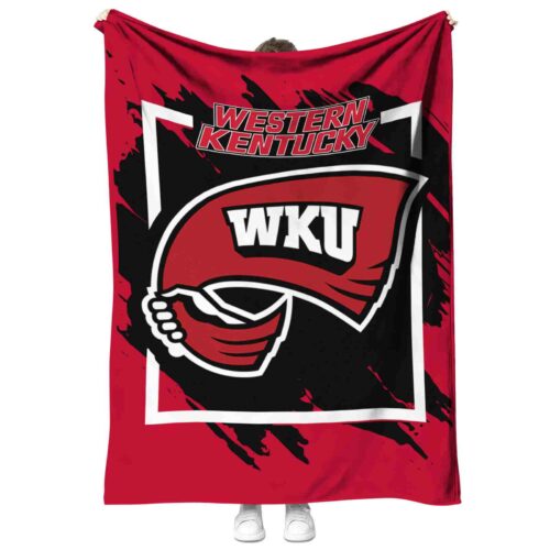 western kentucky hilltoppers splatter effect red blanket best selling