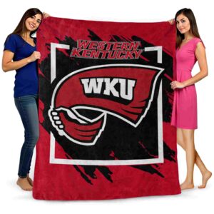 western kentucky hilltoppers splatter effect red blanket fashion forward