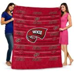 western kentucky hilltoppers striped pattern red blanket best selling