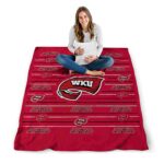 western kentucky hilltoppers striped pattern red blanket best selling