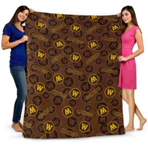 western michigan broncos diehard fans brown blanket fashion forward