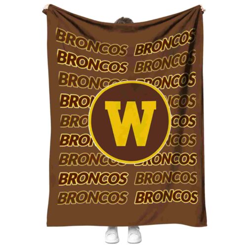 western michigan broncos fan pride brown blanket best selling