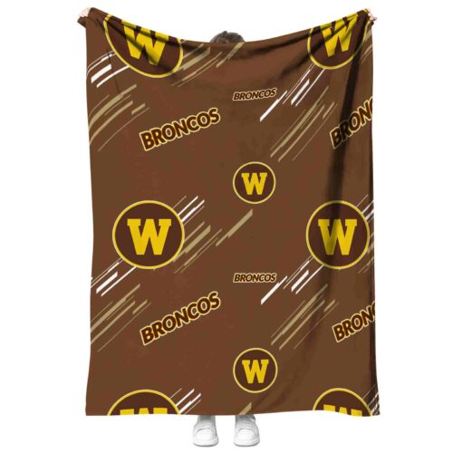 western michigan broncos fan spirit brown blanket best selling