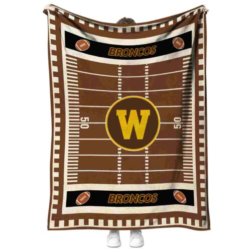 western michigan broncos football field brown blanket best selling