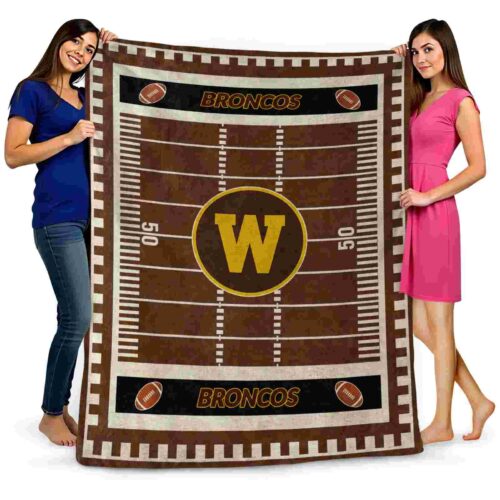 western michigan broncos football field brown blanket fashion forward