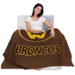 western michigan broncos grunge texture brown blanket best selling