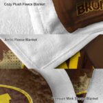 western michigan broncos grunge texture brown blanket best selling