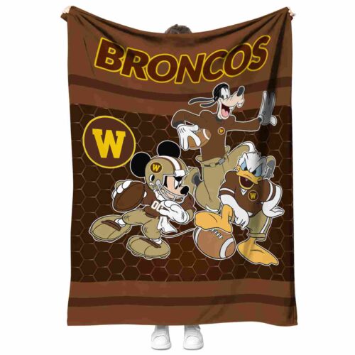 western michigan broncos three musketeers brown blanket best selling
