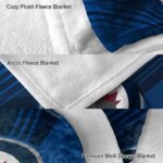 winnipeg jets diagonal stripes blue blanket best selling