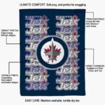 winnipeg jets fan pride blue blanket best selling