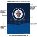 winnipeg jets gradient dots blue blanket best selling