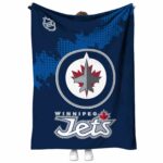 winnipeg jets grunge texture blue blanket best selling