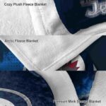 winnipeg jets grunge texture blue blanket best selling