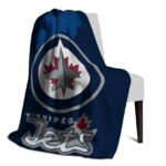 winnipeg jets grunge texture blue blanket best selling