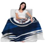 winnipeg jets paint streaks blue white blanket best selling