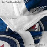 winnipeg jets paint streaks blue white blanket best selling