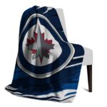 winnipeg jets paint streaks blue white blanket best selling