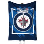 winnipeg jets splatter effect blue blanket best selling