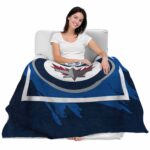 winnipeg jets splatter effect blue blanket best selling