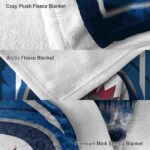 winnipeg jets splatter effect blue blanket best selling