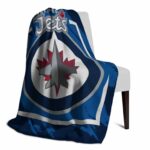 winnipeg jets splatter effect blue blanket best selling