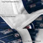 winnipeg jets striped pattern blue blanket best selling