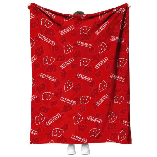 wisconsin badgers diehard fans red blanket best selling