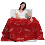 wisconsin badgers diehard fans red blanket best selling