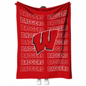 wisconsin badgers fan pride red blanket best selling