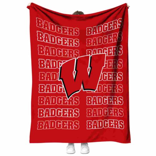 wisconsin badgers fan pride red blanket best selling