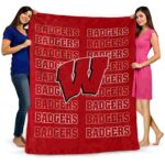 wisconsin badgers fan pride red blanket best selling