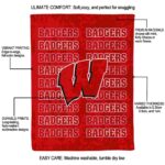 wisconsin badgers fan pride red blanket best selling