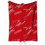 wisconsin badgers fan spirit red blanket best selling
